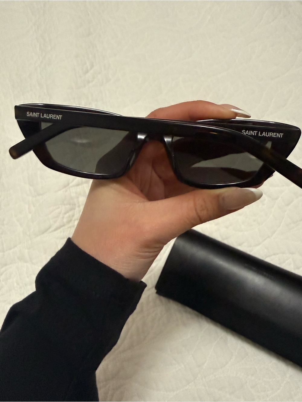 Saint Laurent Black Cat-Eye Sunglasses - Picture 3 of 5